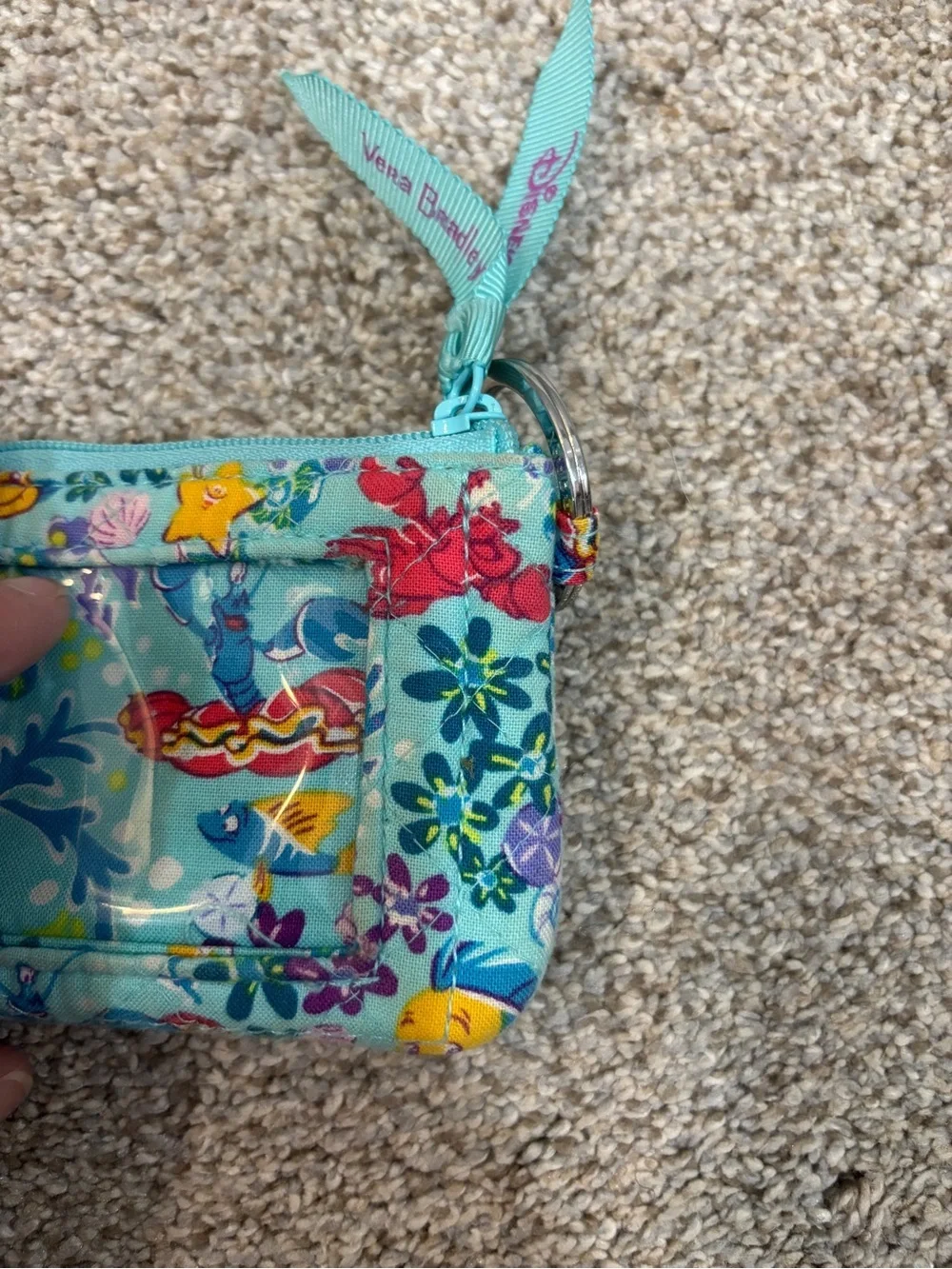 Vera Bradley Disney The Little Mermaid Zip ID Case
